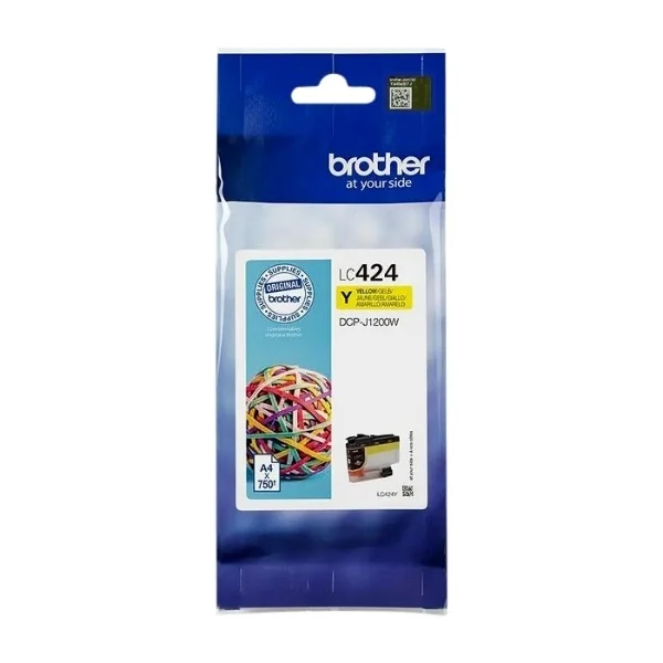 Brother LC424Y -mustekasetti, keltainen