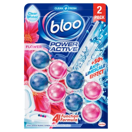 Blooo Power Active Flower WC-reunapalikat Twin Pack - 6 kpl