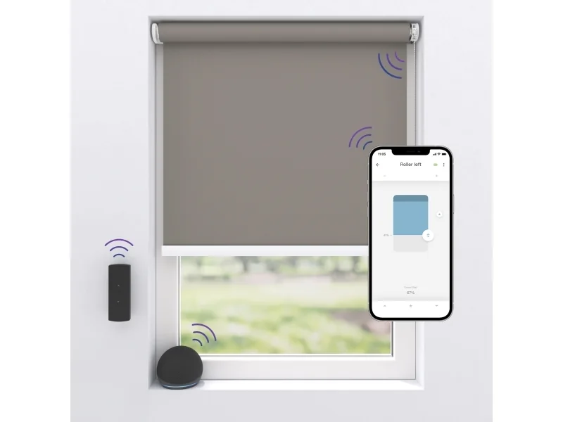 MotionBlinds Wireless Electric Black-Out Rollerblind 90x190cm - Grey