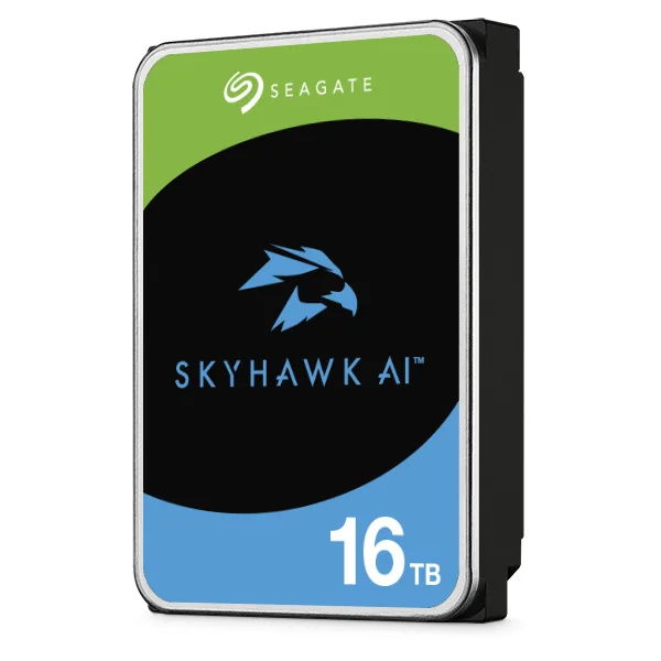 Seagate SkyHawk AI 3.5" 16 Tt, 7200 RPM, 512 MB, 550 WRL, SATA III -kovalevy (valvontakäyttöön)