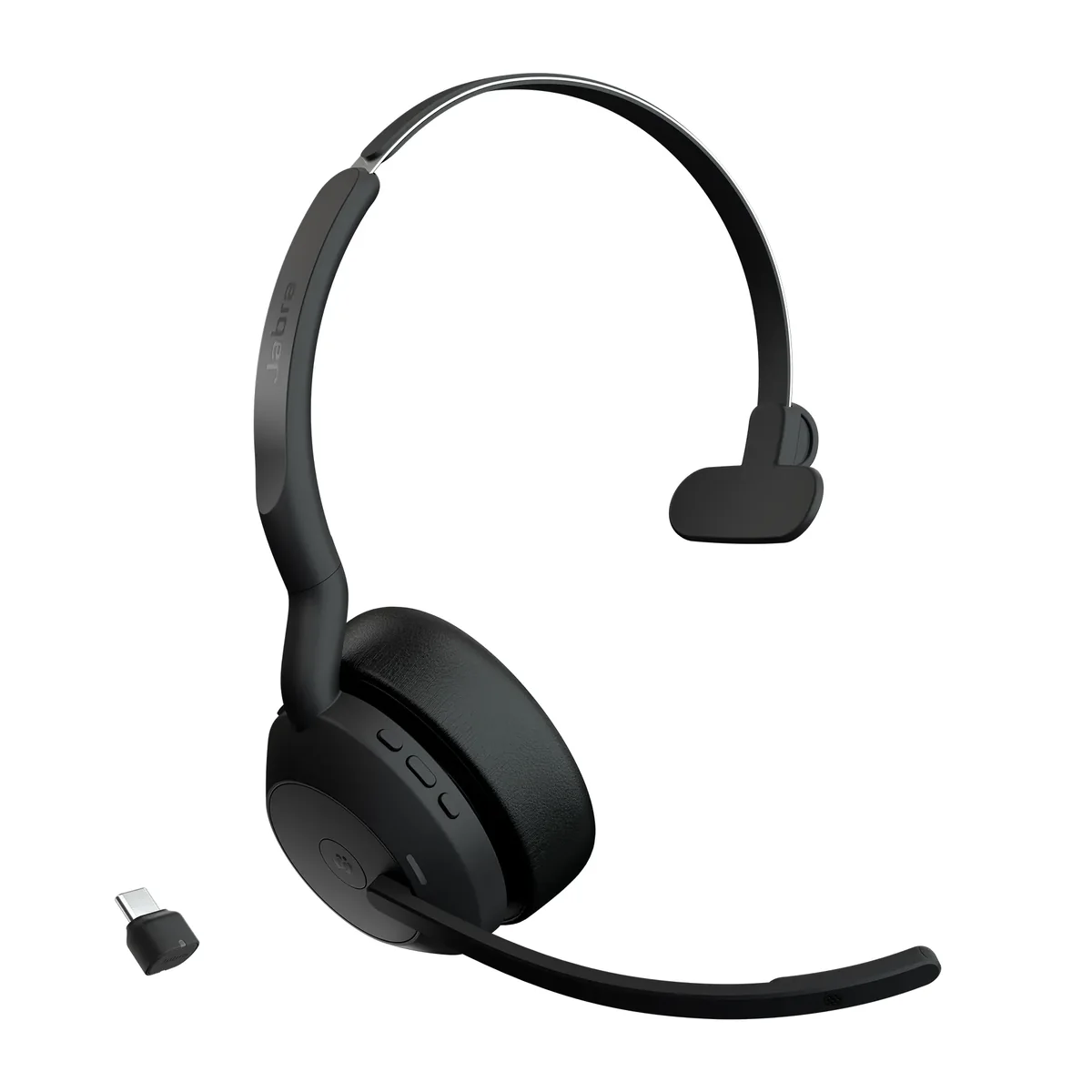 Jabra Evolve2 55 MS -langaton monokuuloke + USB-C-sovitin, musta