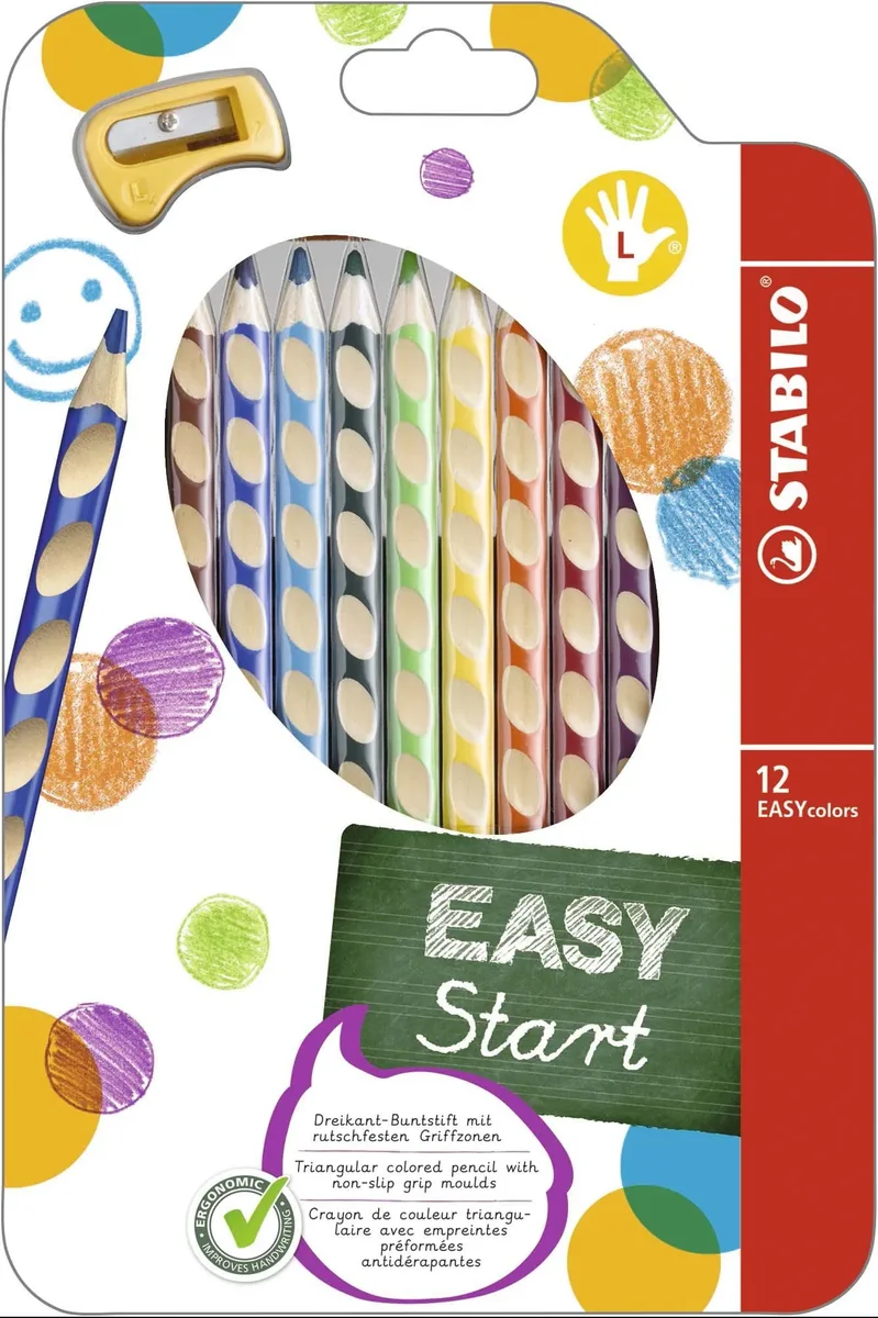 STABILO EASYcolors, Monivärinen, 12 kpl
