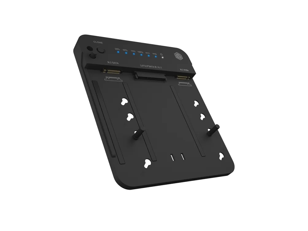 ICY BOX - HDD / SSD docking station - clone function - M.2 NVMe Card / SATA 6Gb/s - USB 3.2 (Gen 2)