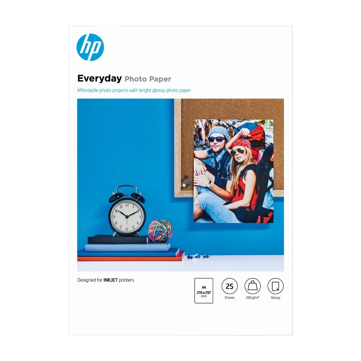 HP Everyday Glossy Photo Paper A4 25KPL valokuvapaperi