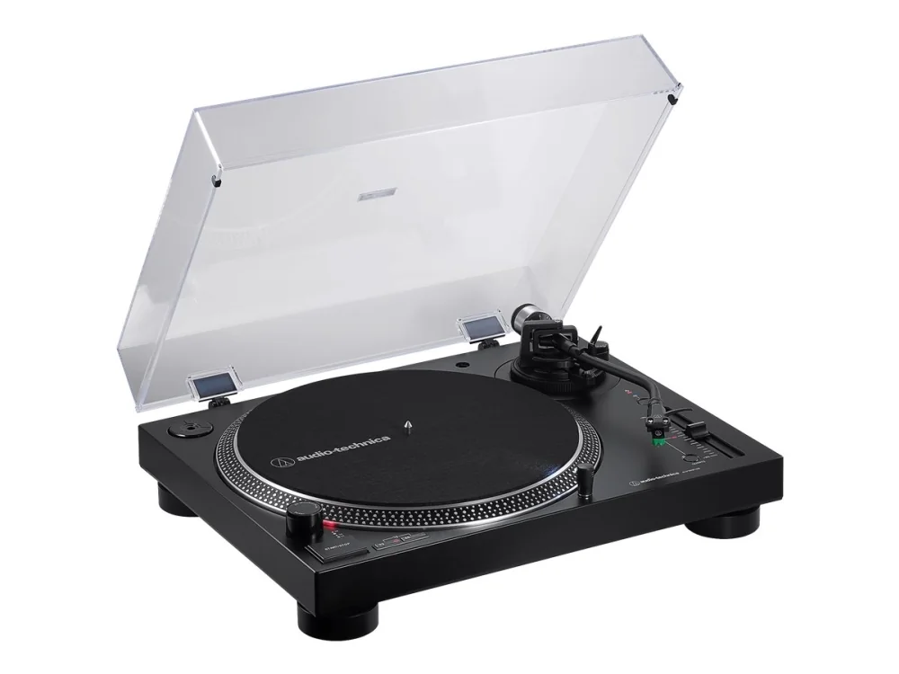 Audio-Technica AT-LP120XBT-USB, Suoravetolevysoitin, Ohje, Musta, V-vyö, Alumiini, 33 1/3 RPM