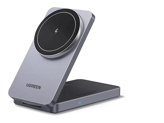 UGREEN 2-In-1 Magnetic Wireless Charger Grey