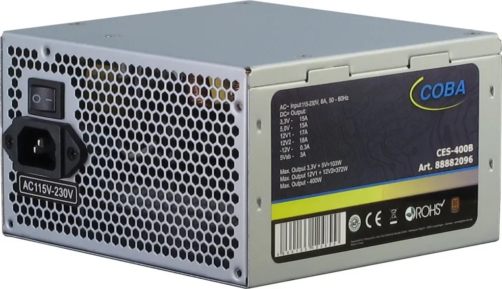 Inter-Tech Coba CES-400B 400W -virtalähde, 80 Plus Bronze