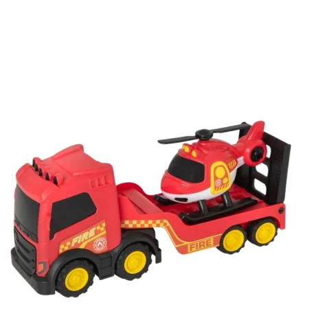 Teamsterz Chunky Trucks Paloautonkuljetusauto Helikopterilla