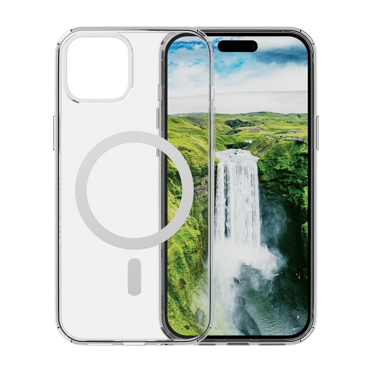 Dbramante iPhone 15 Iceland Ultra D3O® MagSafe suojakuori, läpinäkyvä