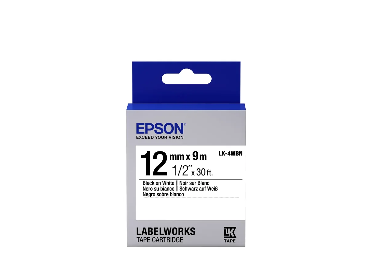 Epson LK-4WBN -nauhakasetti, 9 m, musta valkoisella