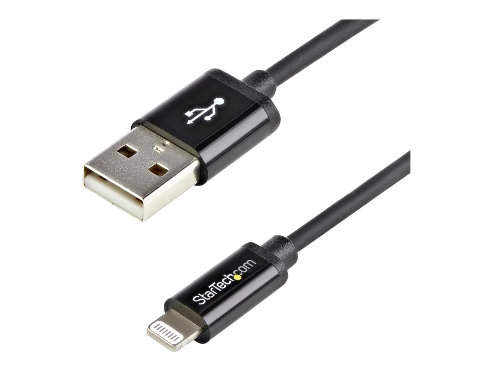 StarTech.com Lightning – USB-A -sovitinkaapeli, 1 m, musta