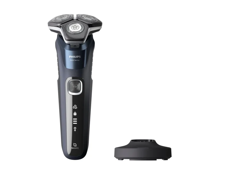Philips SHAVER Series 5000 S5885/25 Sähköparranajokone märkä- ja kuiva-ajoon, Parranajokone kääntyvällä päällä, Sininen, SteelPrecision blades, LED, SH71, 2 vuosi/vuosia