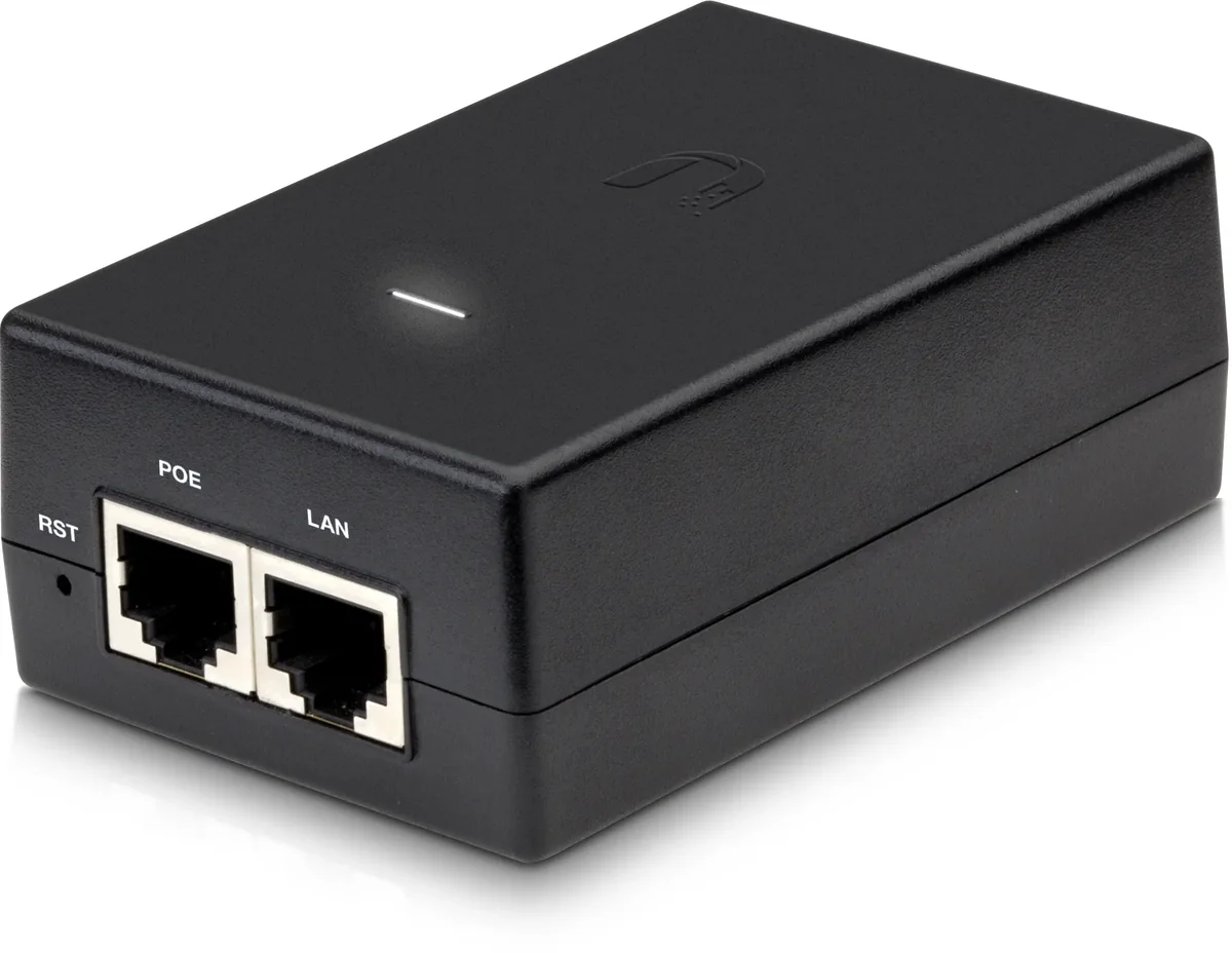 Ubiquiti POE-24-24W-G - Passiivinen Gigabit Power over Ethernet -injektori, Musta