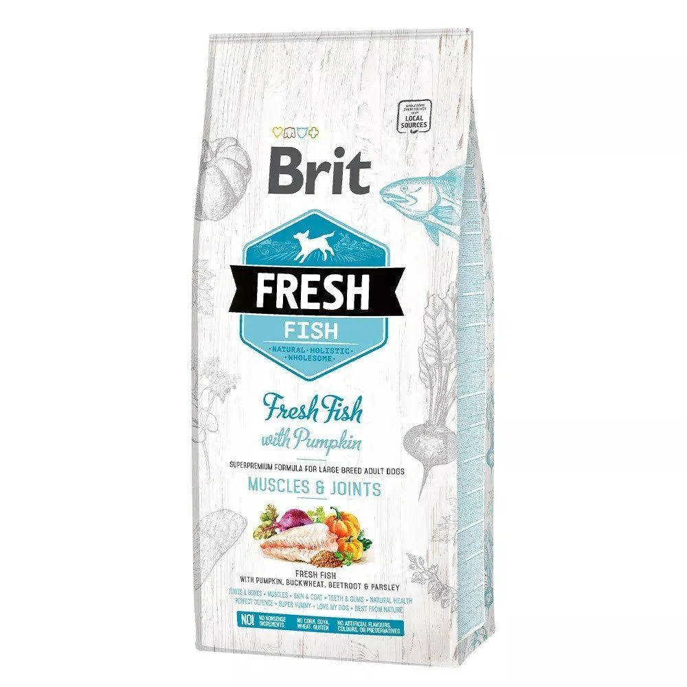 Brit Fresh Fish with Pumpkin Adult Large Muscles & Joints, Adult (animal), Kala, 12 kg