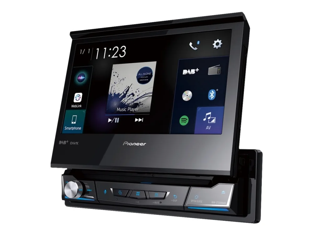 Pioneer AVH-Z7200DAB - DVD-vastaanotin - näyttö - 7 - kosketusnäyttö - korvakäytävään asennettava laite - Single-DIN - 50 wattia x 4 kpl