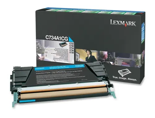 Lexmark C734A1CG, 6000 sivua, Syaani, 1 kpl