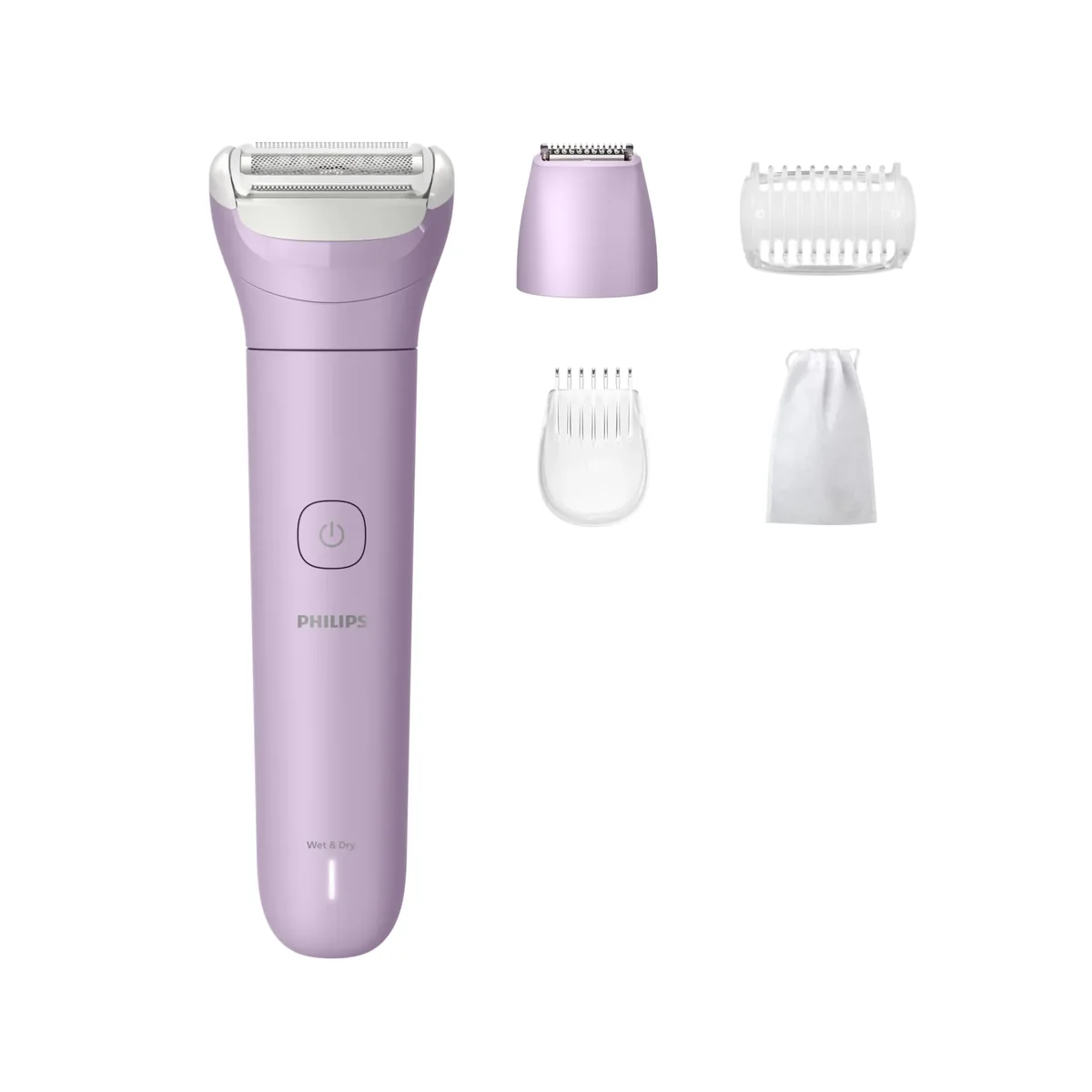 LadyShaver johdoton, märkä- ja kuiva-ajo, 4 lisäosaa