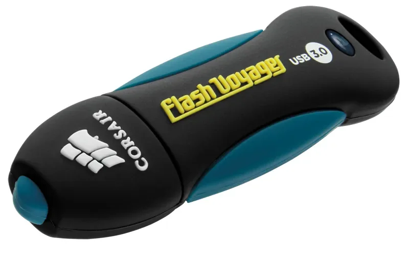 CORSAIR Flash Voyager USB 3.2 Gen 1 64 Gt -muistitikku, musta/sininen