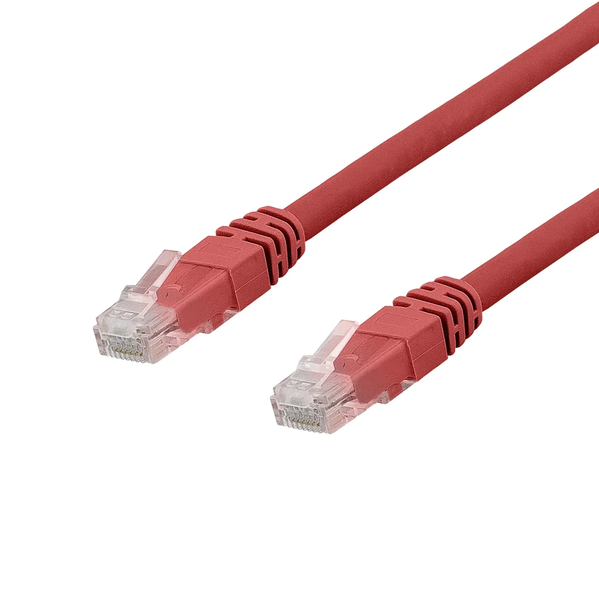 Deltaco Cat6a U/UTP LSZH RJ45 1m -verkkokaapeli, punainen