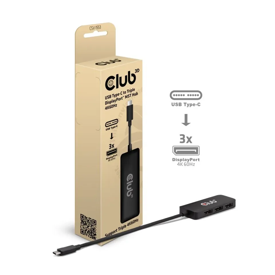 Club 3D CSV-1553 - docking station - USB-C / Thunderbolt 4 - 3 x DP++