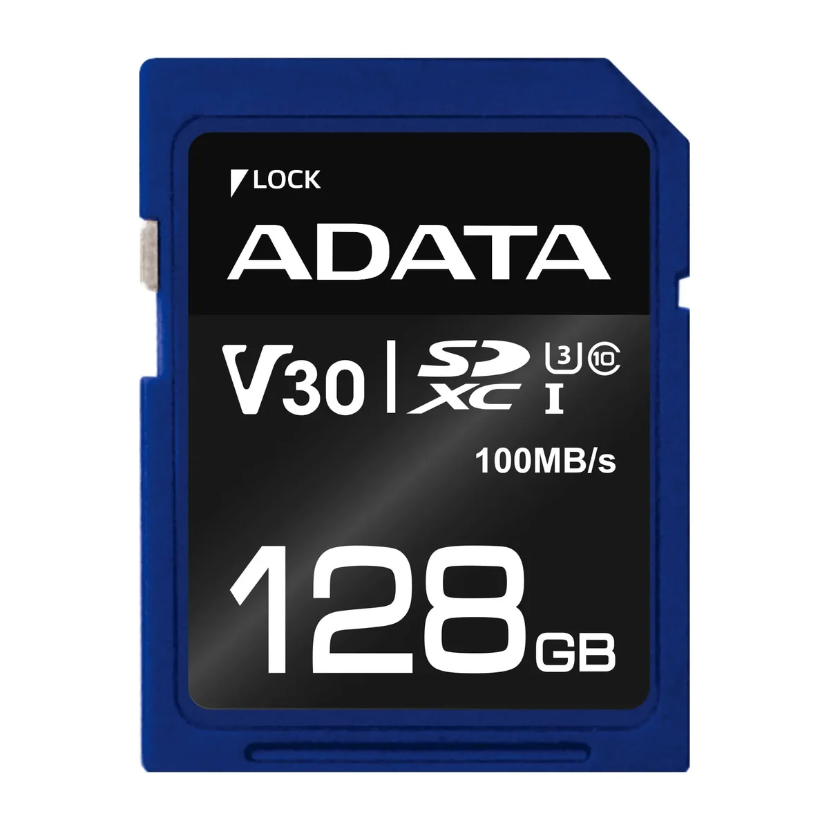 A-Data Premier Pro 128 Gt SDXC UHS-I U3 V30 A1 -muistikortti, musta