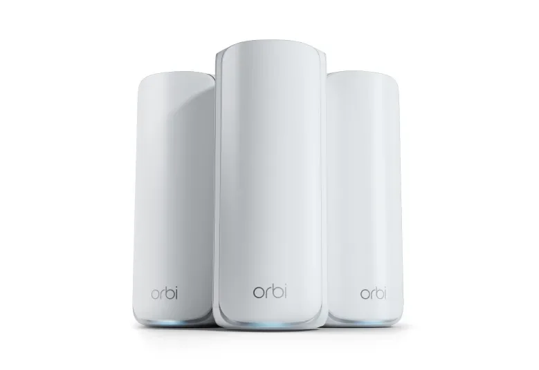 Netgear Orbi 770 -mesh WiFi -järjestelmä, Wi-Fi 7, BE11000, Tri-band, 3 kpl, valkoinen