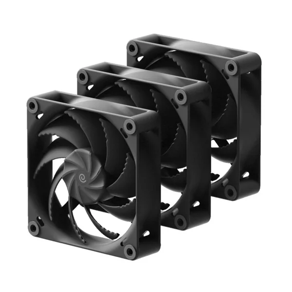 Havn H12 - Triple pack - Kotelotuuletin - 120mm - musta - 32 dBA
