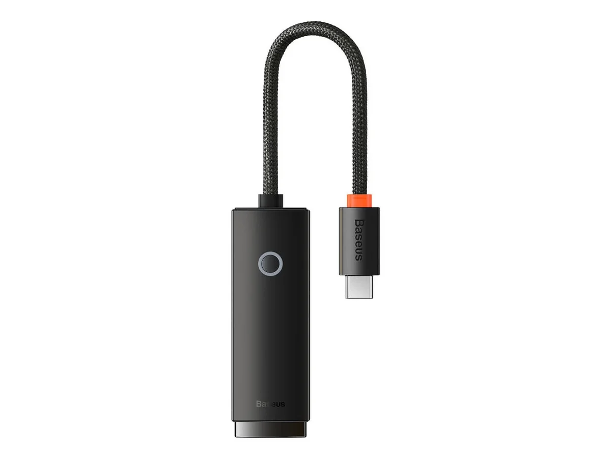 Baseus WKQX000301, USB Type-C, RJ-45, Musta, Käyttö, 1 Gbit/s, 5 V
