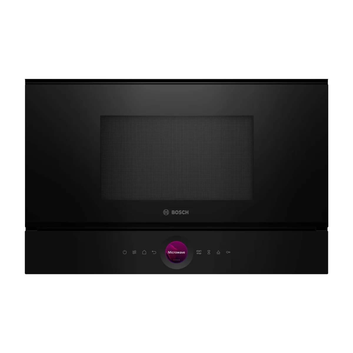 Bosch Serie 8 BFR7221B1, Kiinteä, Solo-mikroaaltouuni, 21 L, 900 W, Sisäänrakennettu näyttö, TFT