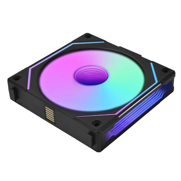 Lian Li UNI FAN SL-INF Reverse Blade, 140 mm, PWM, nestelaakeri, ARGB -tuuletin, musta