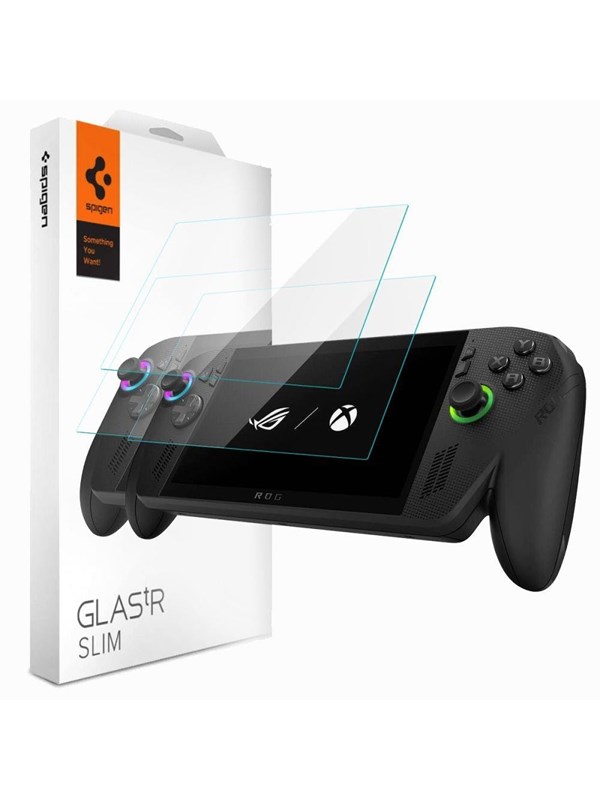 Spigen GLAS.tR Slim, Näytönsuoja, Läpinäkyvä, Karkaistu lasi, 9H, MSI Claw 7 AI+ A2VM, Asus - ROG XBox Ally X