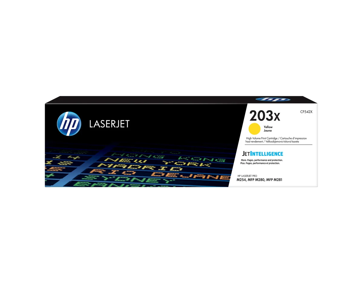 HP 203X / CF542X High Kapasiteetti Keltainen Toner