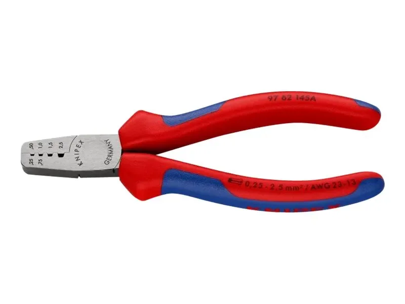 KNIPEX Krimppauspihdit johdinpääteholkkeihin, Trapetsoidipuristusliittimellä