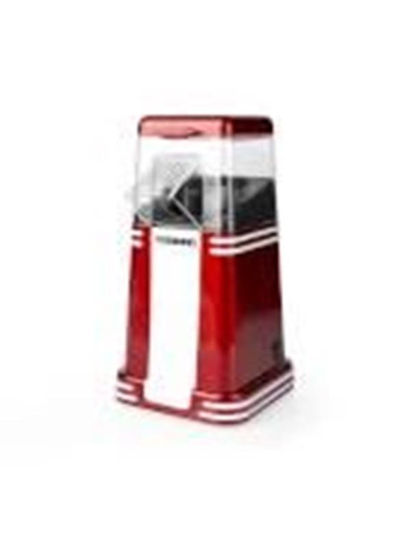 Popcornkone – 1200 W, kuuma ilma, 2–4 min, punainen/valkoinen