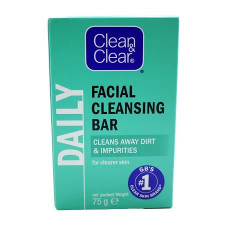 Clean & Clear Päivittäinen Kasvojen Puhdistuspalasaippua - 75 g
