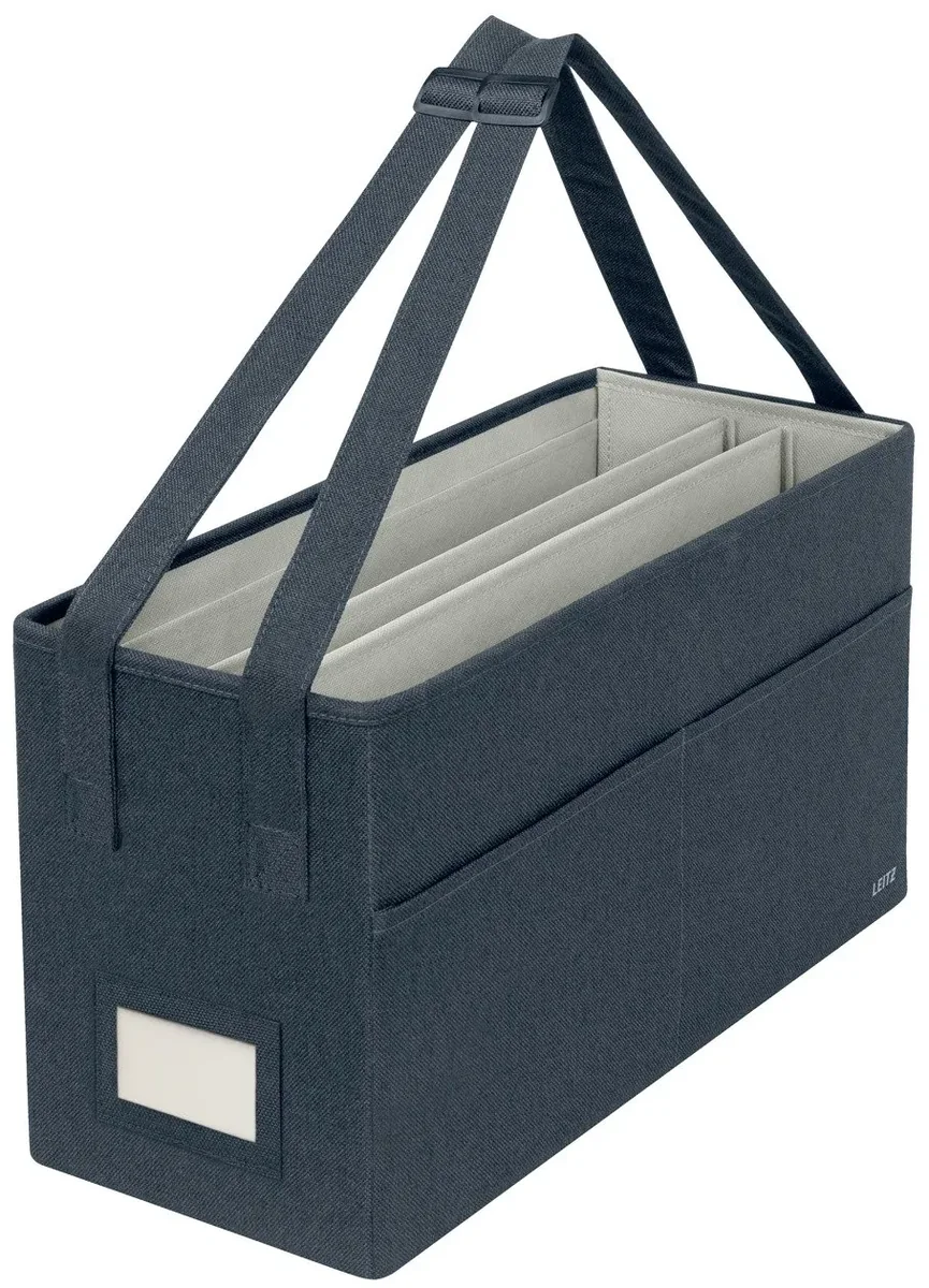 Leitz kankainen säilytyslaukku kannella, Säilytyspussi, Harmaa, Suorakulmainen, Kangas, Yksivärinen, Unisex