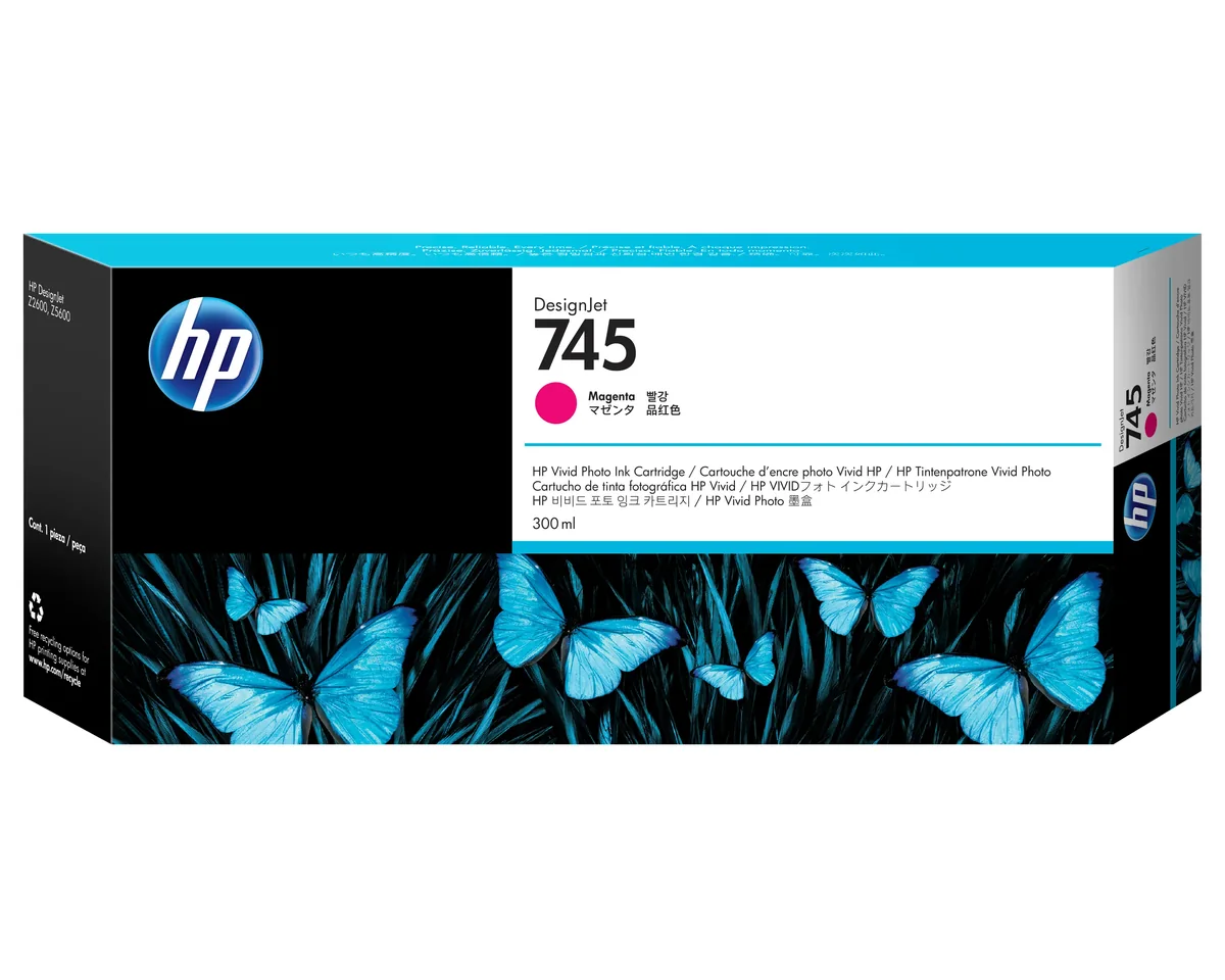 Hp Muste Magenta No.745 300ml - Z2600/z5600