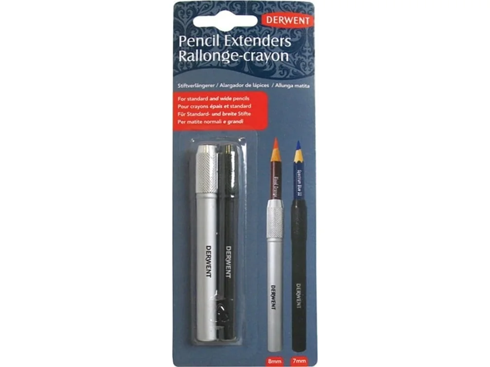 Derwent Pencil Extenders 2kpl, lyijykynän jatke, kynän jatkeet