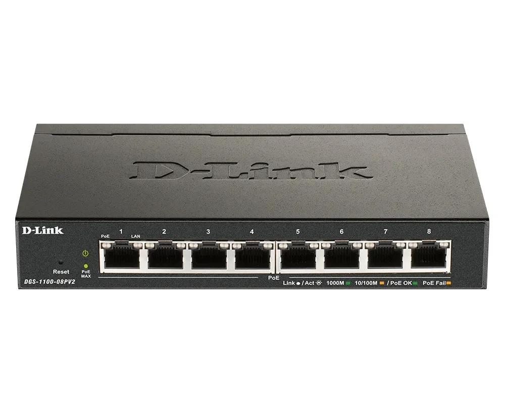 D-link Dgs-1100 V2 8-port Smart Poe Switch 64w