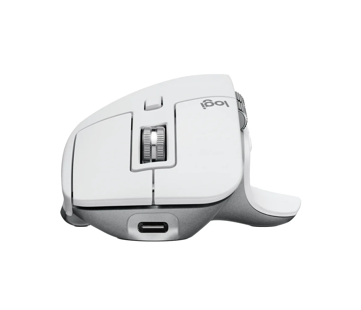 Logitech MX Master 3S for Mac Performance Wireless Mouse - Pale Harmaa - Ergonominen hiiri - Laser - 7 painiketta - Valkoinen