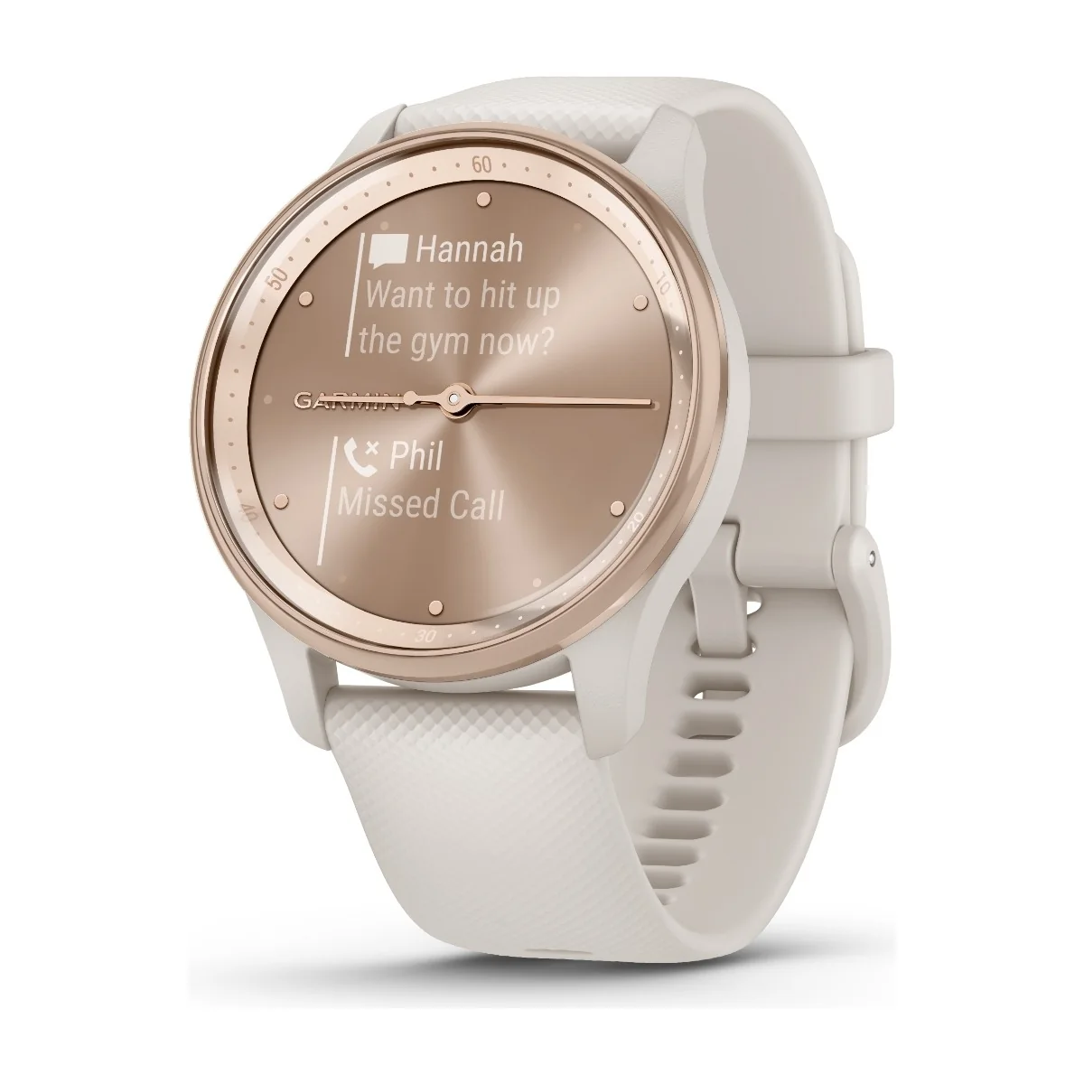 Garmin Vivomove Trend hybridiälykello (kerma/persikkakulta)