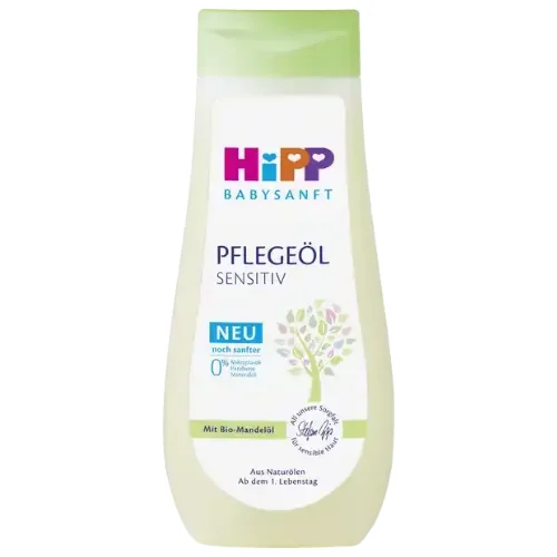 HiPP Babysanft Sensitive Vauvan Hoitoöljy Luomumanteliöljyllä - 200 ml