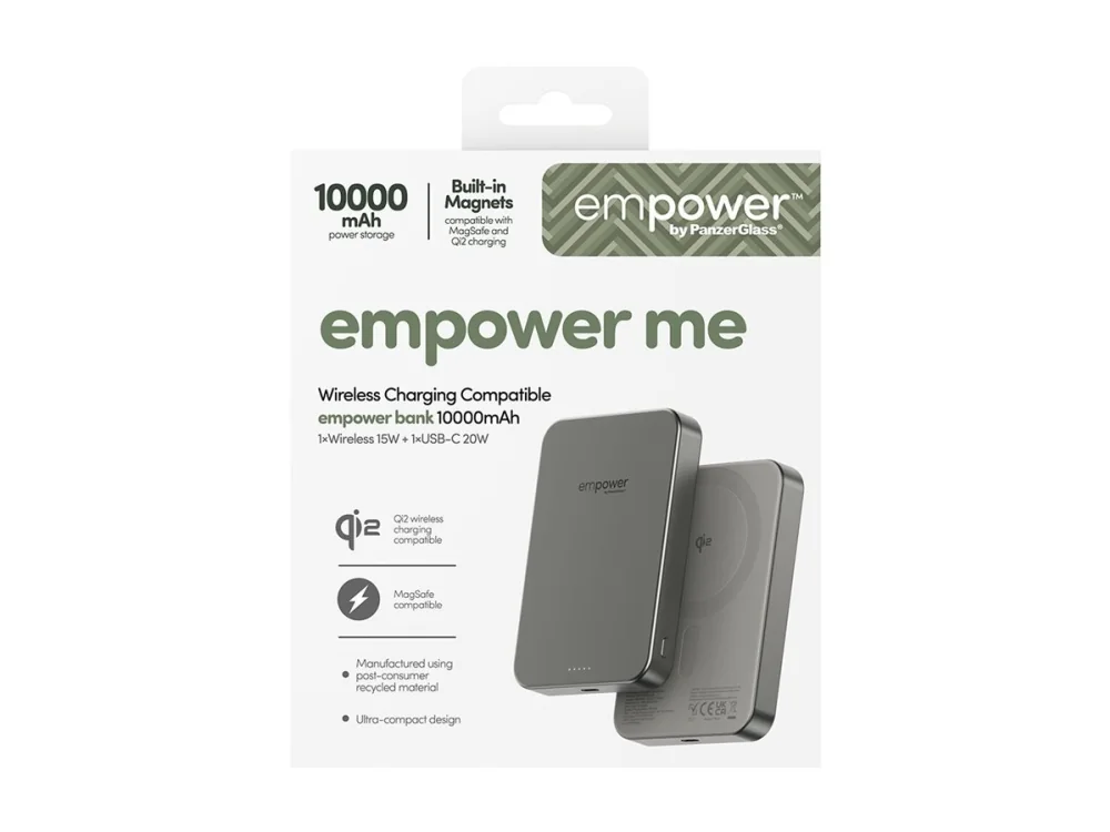 empower by PanzerGlass empower Bank | 10000mAh | Titanium - 10000 mAh