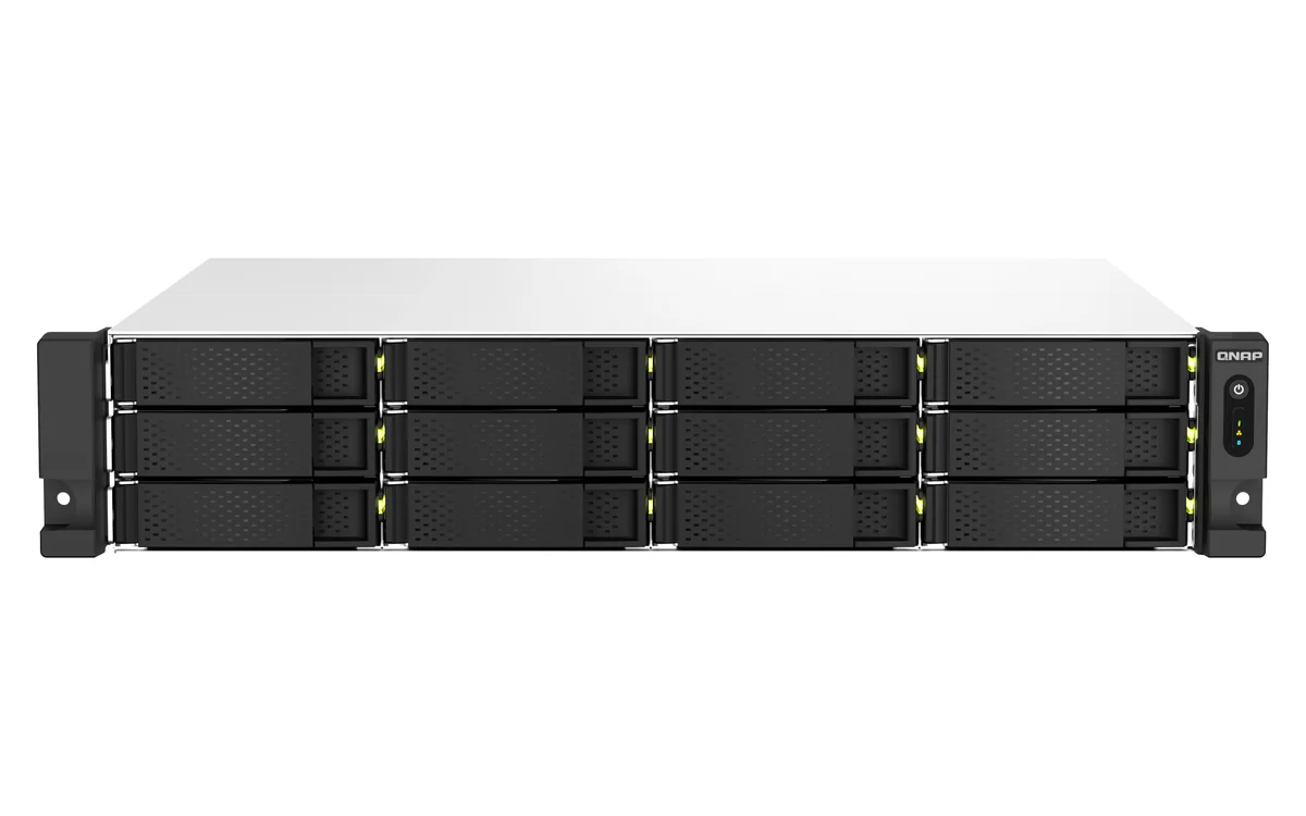 QNAP TS-1264U-RP-8G - NAS-palvelin, Alumiini, Musta