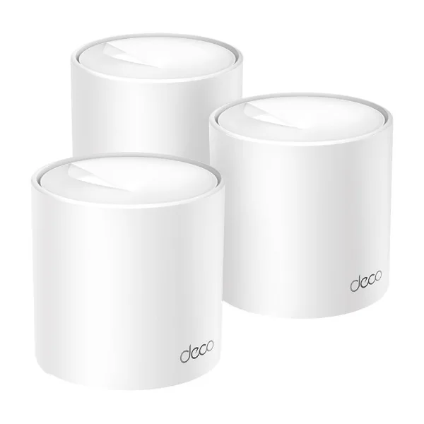 TP-Link Deco X1500 -mesh WiFi -järjestelmä, Wi-Fi 6, AX1500, Dual-band, 3 kpl, valkoinen