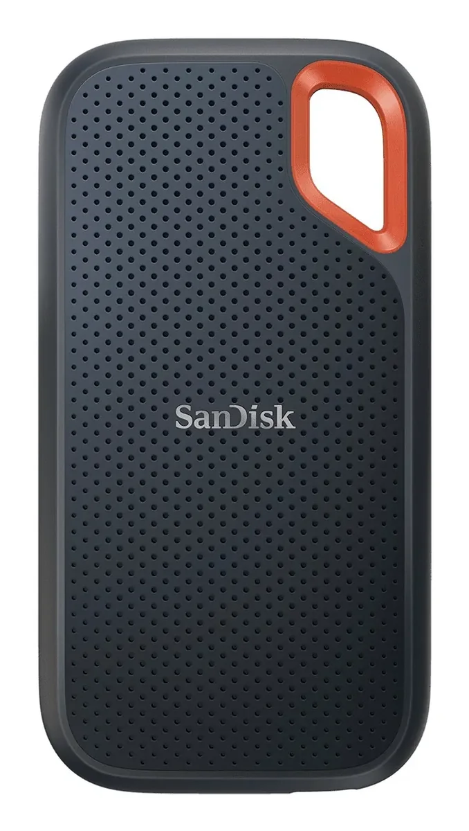 SanDisk Extreme Portable 500 Gt USB 3.2 Gen 2 (USB-C) -ulkoinen SSD, iskunkestävä, laitteistosalaus, salasanasuojaus, musta