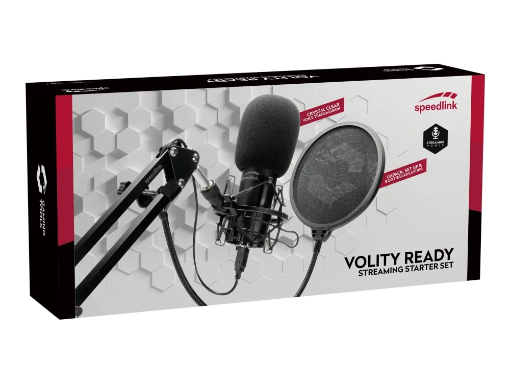 SPEEDLINK SL-800010-BK VOLITY READY Streaming Starter Set - Mikrofoni - USB - lajittelu - lajittelu