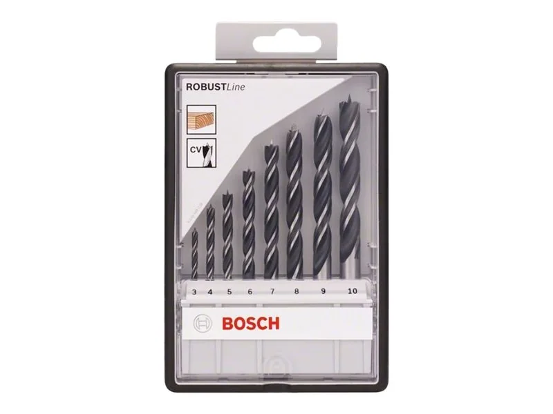 Bosch 8-os. Robust Line -puukierukkaporanteräsarja 3; 4; 5; 6; 7; 8; 9; 10 mm