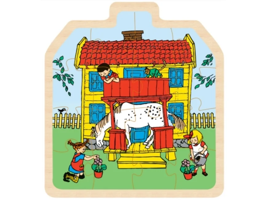 Pippi Langstrømpe Pippi - Framed Wooden Puzzle - House