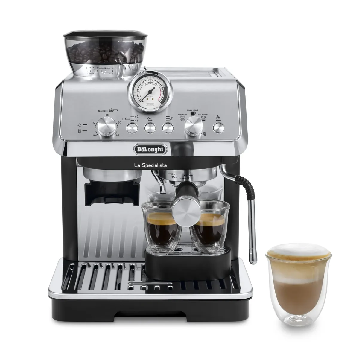 De'Longhi La Specialista Arte -manuaalinen espressokone, musta / ruostumaton teräs